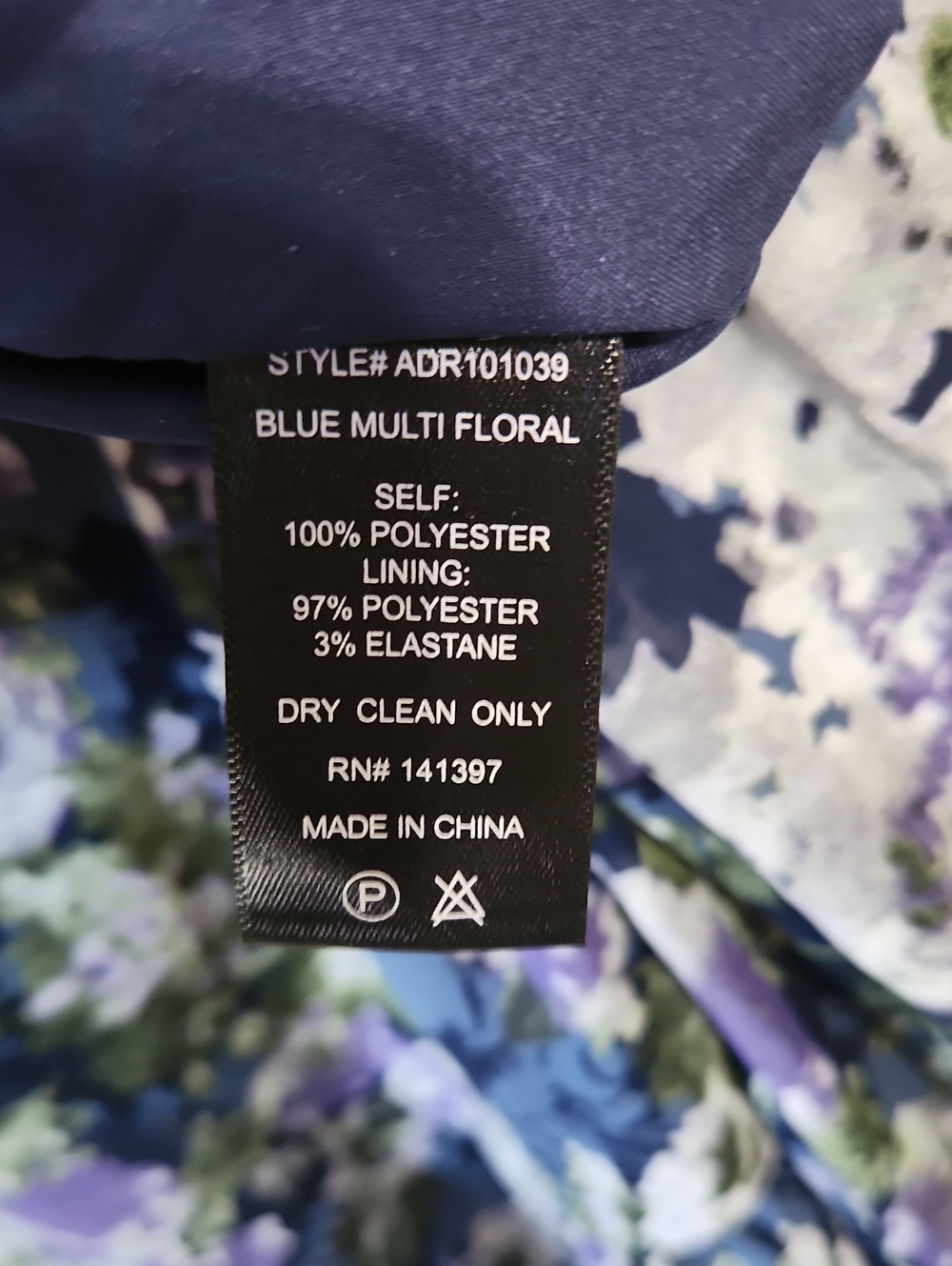New Astr the Label Asymmetrical Floral Midi Dress Blue Floral Size Medium - Picture 9 of 12